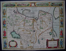 SPEED, John, antike, große Karte von TATARSTAN