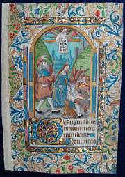 Medieval Miniature, Vellum,The Annuciation