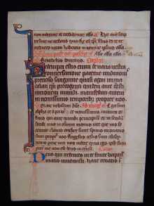 Original MEDIEVAL Manuscript dated about 1300 A.D.