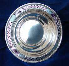 Antique, beautiful large Sterling SILVER BOWL, dated about 1910.