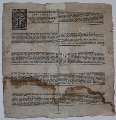 Religiöser Schutzbrief anno 1655