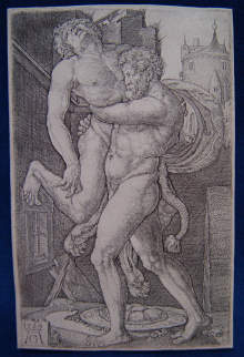 ALDEGREVER, Heinrich (1502 - 1555/61). "Herkules im Kampf mit Anthäus"