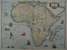 Antike Kupferstich Karte vom Kontinent AFRIKA, um 1640 A.D. MERIAN, Matthaeus.