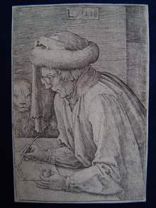 LEYDEN, Lucas van. (1494 - 1533 Leiden). *Der Evangelist MARKUS*, antike Radierung um 1518 A.D.