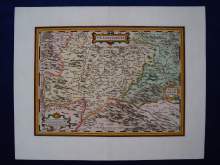 ORTELIUS, Abraham, Landkarte von *TRANSILVANIA* datiert 1566 A.D., gedruckt im Jahre 1592 A.D.