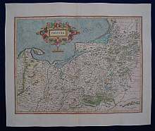 POLEN *PRUSSIA* Russland, antike Karte um 1630 A.D.
