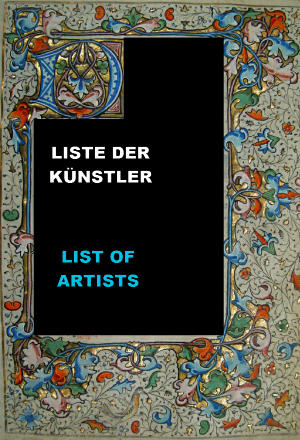Liste der Künstler, List of artists
