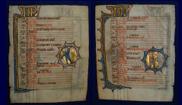 Utrecht, 13.Jahrhundert. Manuskriptblatt aus einem Stundenbuchy
