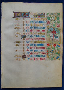 Mittelalterliche Miniatur, Manuskript,Pergament