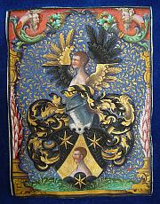 Renaissance. Prachtvolle Wappen Miniatur der Familie GLOCKENDON, Renaissance. Superb COAT of ARMS by the family GLOCKENDON,